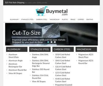 Buymetal.com(The online store for metals. Aluminum) Screenshot