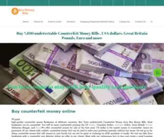 Buymoneybills.com(Buy counterfeit money online) Screenshot