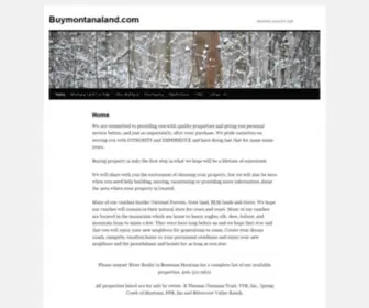 Buymontanaland.com(Site is undergoing maintenance) Screenshot