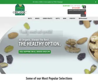 Buyorganicnuts.com(Braga Organic Farms) Screenshot