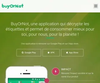 Buyornot.org(L'application qui décrypte les étiquettes en magasin et vous aide à mieux consommer) Screenshot
