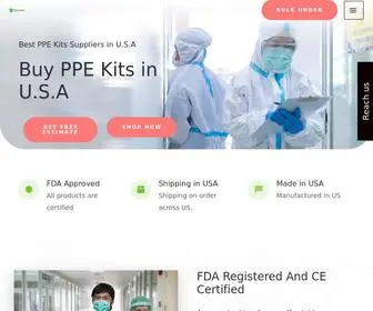 Buyppekits.us(Buy PPE Kits in U.S.A) Screenshot