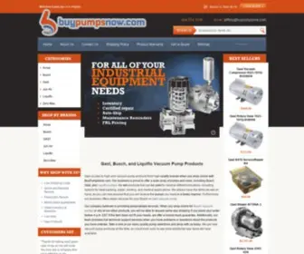 Buypumpsnow.com(Vacuum Pump Products) Screenshot