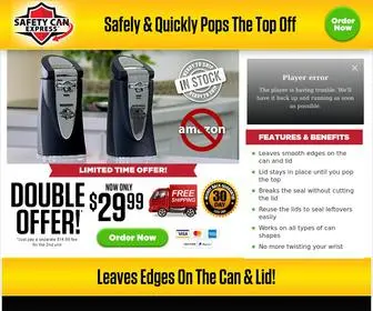 Buysafetycanexpress.com(Safely & Quickly Pops The Top Off) Screenshot