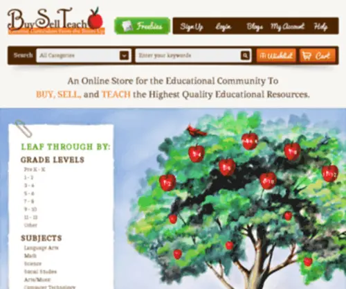 Buysellteach.com(Online Educational Materials) Screenshot