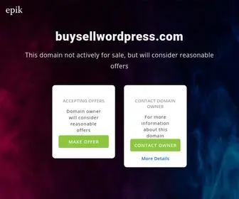 Buysellwordpress.com(Make an Offer if you want to buy this domain. Your purchase) Screenshot