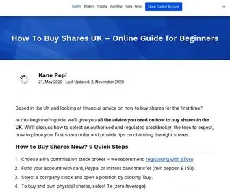 Buyshares.co.uk(How to Buy Shares UK in 2024) Screenshot