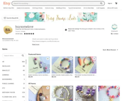 Buysomelove.ca(Customized personalized everyday and Bridal Jewelry by buysomelove) Screenshot