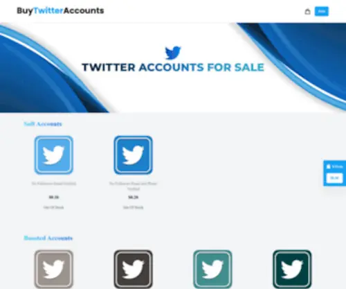 Buytwitteraccounts.org(Buy Twitter Accounts) Screenshot