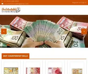 Buyundetectablecounterfeit.com(Buy Counterfeit Money online) Screenshot