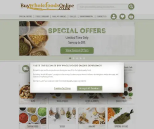 Buywholefoodsonline.com(Buy Wholefoods Online) Screenshot