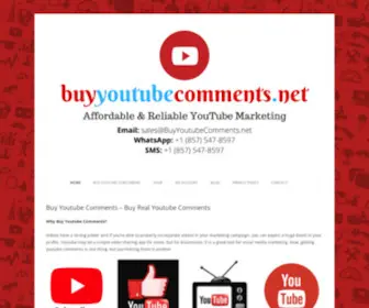 Buyyoutubecomments.net(Buy Youtube Comments) Screenshot