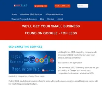 BuzFind.com(SEO Marketing Services) Screenshot