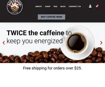 Buzzbrewcoffee.com(Home page of BuzzBrew coffee website) Screenshot