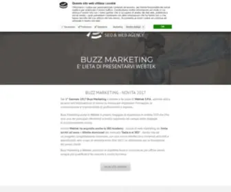 Buzzmkt.it(Buzz Marketing è entrata a far parte di Webtek) Screenshot