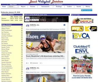 Bvbinfo.com(Beach Volleyball Database) Screenshot