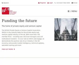 Bvca.co.uk(British Private Equity & Venture Capital Association) Screenshot