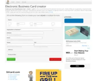 Bvcard.com(Business vCards) Screenshot