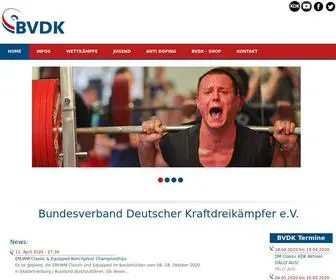 BVDK.de(Bundesverband Deutscher Kraftdreikämpfer e.V) Screenshot