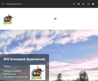 Bvespaarnwoude.nl(Belangen verenging droompark spaarnwoude) Screenshot