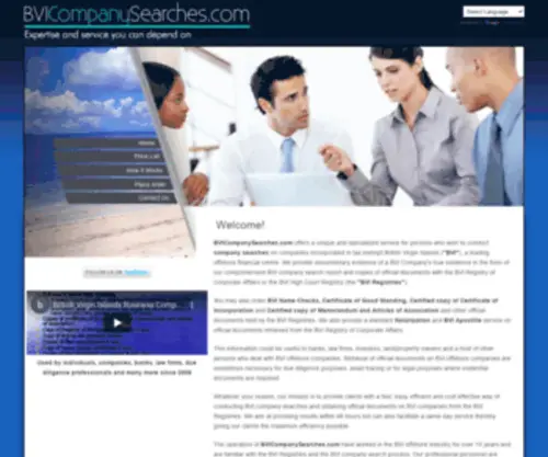 Bvicompanysearches.com(BVI Company Searches) Screenshot