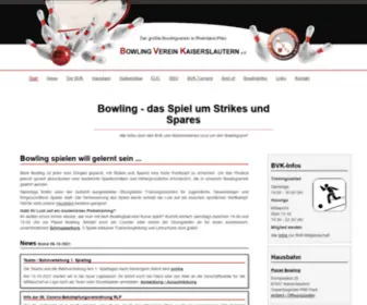 Bvkaiserslautern.de(Bowlingverein Kaiserslautern im Planet Bowling Kaiserslautern. Bowling) Screenshot