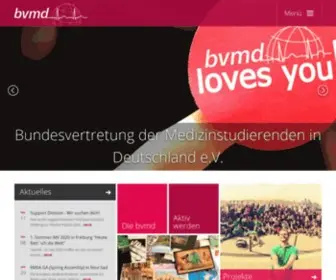 BVMD.de(Bundesvertretung der Medizinstudierenden in Deutschland e.V) Screenshot