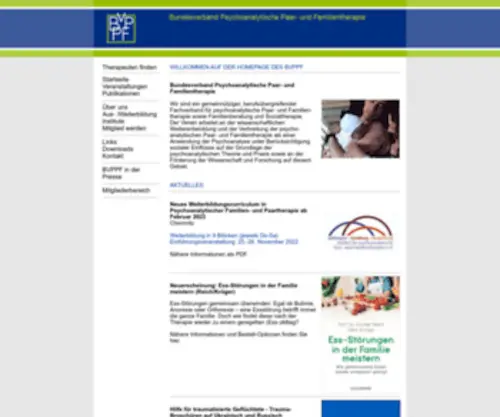 BVPPF.de(Bundesverband Psychoanalytische Paar) Screenshot