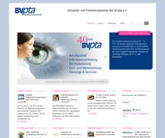 BVpta.de(Informationen und Services zu Verband und Fortbildung) Screenshot