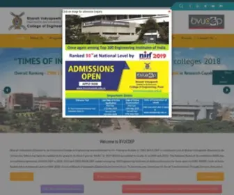 Bvucoepune.edu.in(BVU College of Engineering) Screenshot