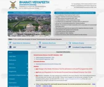 Bvuniversity.edu.in(Bharati Vidyapeeth University) Screenshot