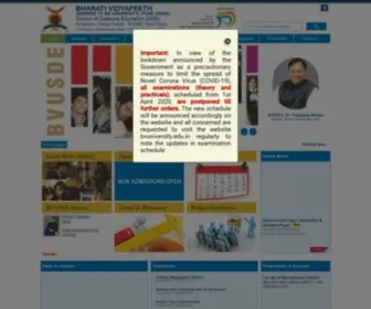 Bvusde.com(Bharati Vidyapeeth Deemed University) Screenshot