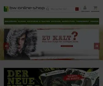 BW-Online-Shop.com(Bundeswehr, US Army, Milit) Screenshot