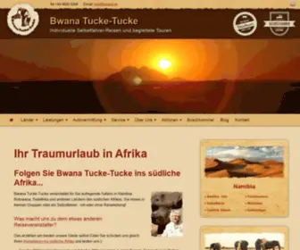 Bwana.de(Namibia, Botswana, Südafrika mit Bwana Tucke-Tucke) Screenshot