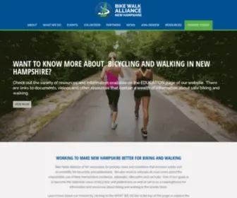Bwanh.org("A Voice for New Hampshire's Bicyclists and Pedestrians) Screenshot