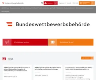 BWB.gv.at(Bundeswettbewerbsbehörde) Screenshot