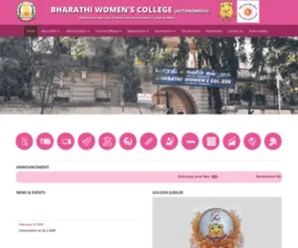 BWC.edu.in(Bharathi Womens College (Autonomous)) Screenshot