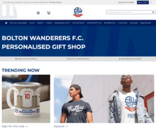 BWFcpersonalisedproducts.co.uk(Bolton Wanderers FC Gifts) Screenshot