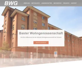 BWG-Basel.ch(Basler Wohngenossenschaft) Screenshot