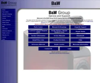 BWgroupsupport.com(B&W Group North America Service & Support) Screenshot