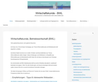 BWL-Betriebswirtschaft.de(Wirtschaftskunde und Betriebswirtschaft) Screenshot