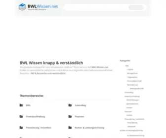 BWL-Wissen.net(Dein verständliches BWL) Screenshot