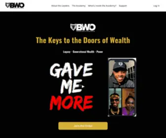 Bwoacademy.com(Bridging Wealth Opportunities) Screenshot