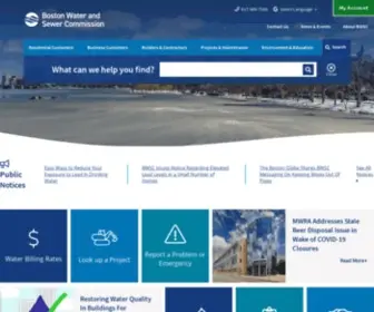 BWSC.org(Boston Water and Sewer Commission) Screenshot