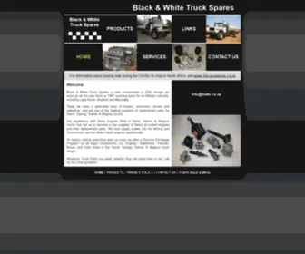 BWTS.co.za(Black & White Truck Spares) Screenshot