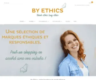 BY-Ethics.com(By Ethics vends des vêtements biologiques et éthiques) Screenshot