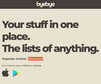 ByeBye.io(Home) Screenshot