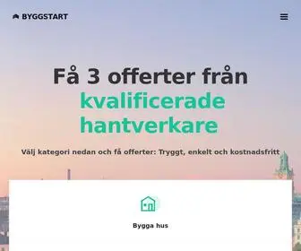 BYGGstart.se(Hitta proffs för bygg och renovering) Screenshot