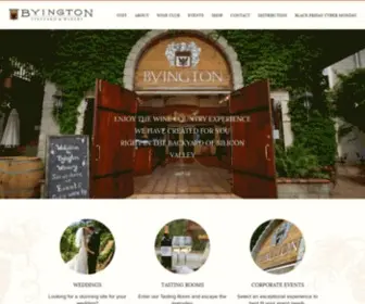 Byington.com(Byington Vineyard & Winery) Screenshot