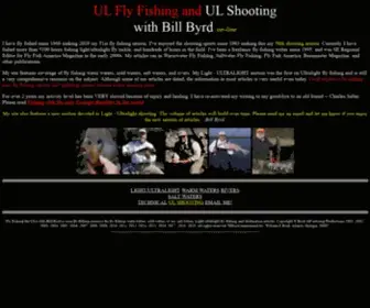 BYrdultrafly.com(UL Fly Fishing and UL Shooting with Bill Byrd) Screenshot